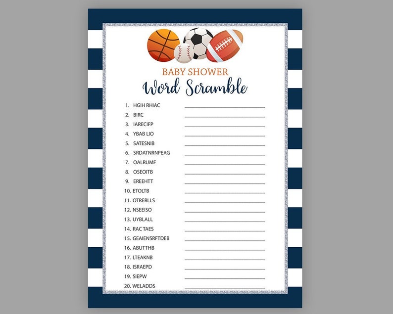 Blue Baby Shower Games Sports Theme Mvp Theme Navy Blue Etsy Blue Baby Shower Games Sports Theme Mvp Theme Navy Blue Etsy