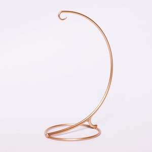 7.4” Tall Brushed Gold Ornament Holder Stand