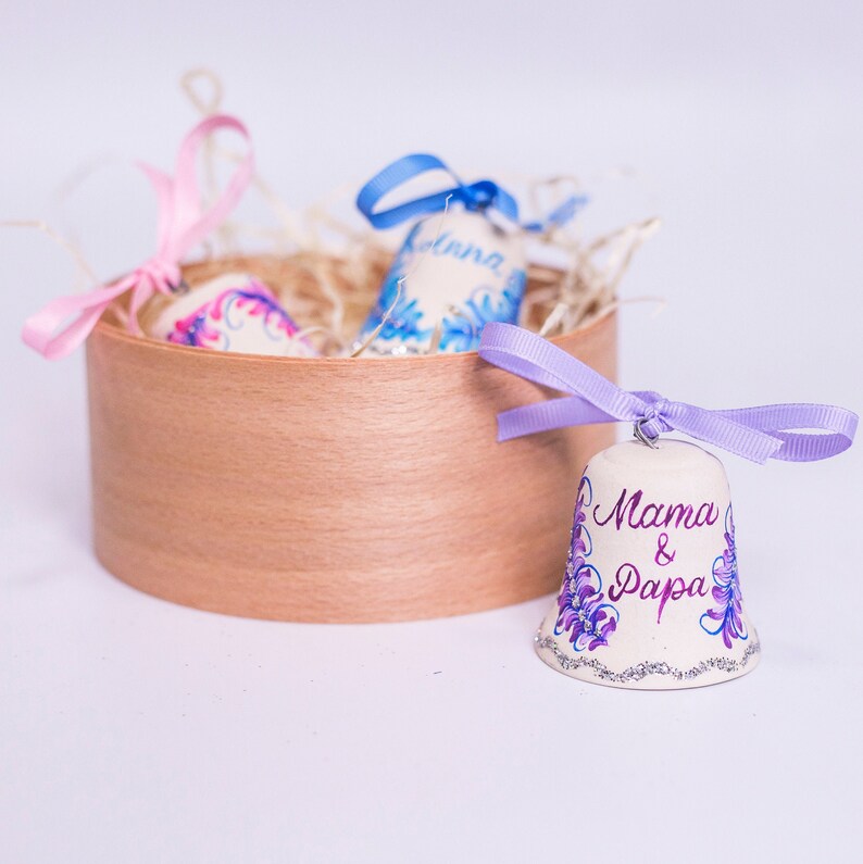 3 Ceramic Christmas Bells Ceramic Bell Bells With Etsy