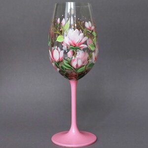 Hand-Painted Wine Glass, Custom Fall Season Glasses, Summer Autumn Decor, Folk Art Painted Glassware, Wine Lovers Gift image 6
