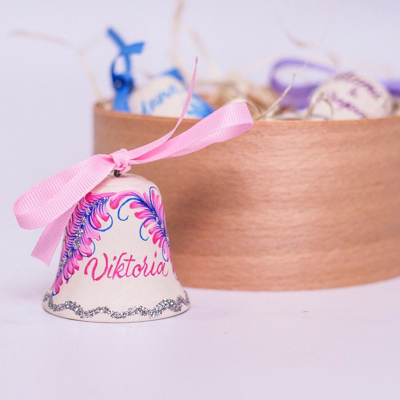 3 Ceramic Christmas Bells Ceramic Bell Bells With Etsy