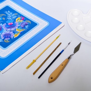 DIY Petrykivka drawing kit, craft kit, adults painting kit, Craft, DIY kit for kids, gifts to make,