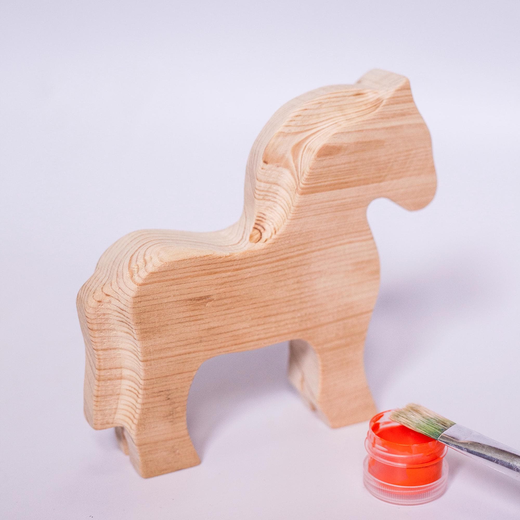 Unpainted Horse Figurine, wooden horse, DIY for adults for kids, Family DIY, Holiday home decor, Christmas gift for child, Home schooling