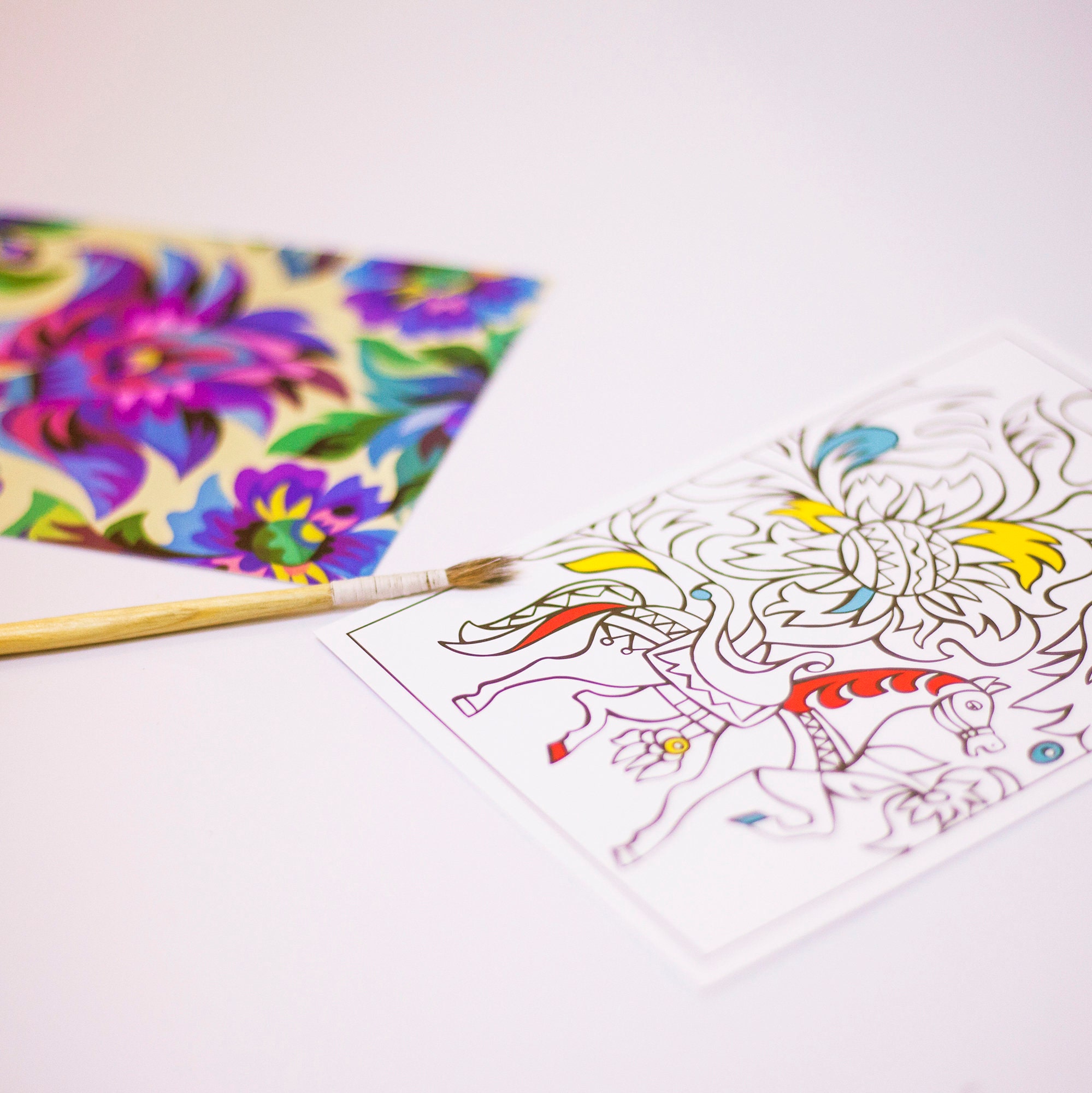 Cat fur brush Brush for painting Art brush Thin brush for Etsy