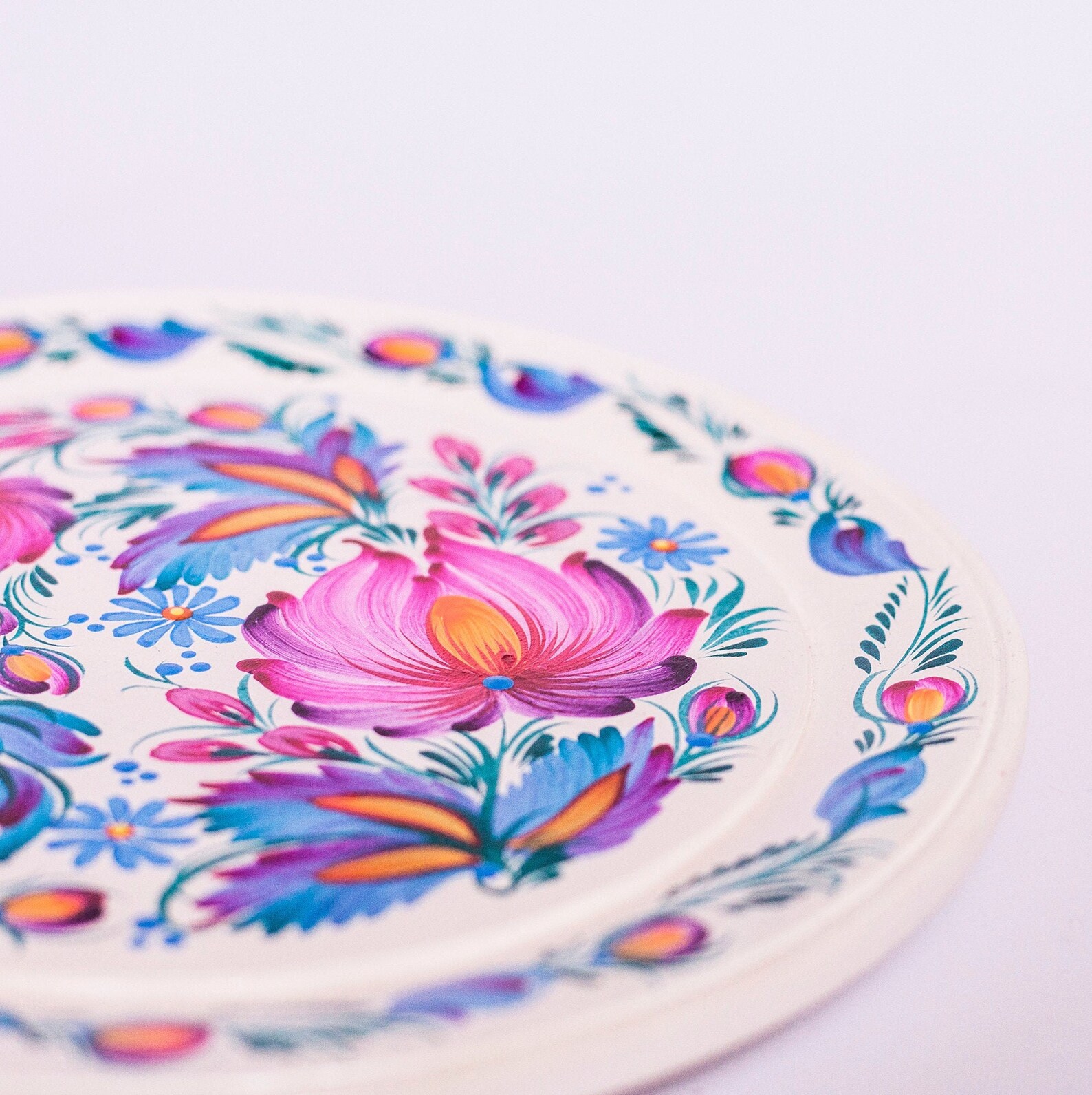 PETRYKIVKA Wooden Hand Painted Plate Wall Hanging Gift for Etsy