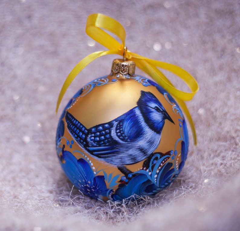 Blue Jay Christmas Ornament Personalized Christmas Tree Etsy
