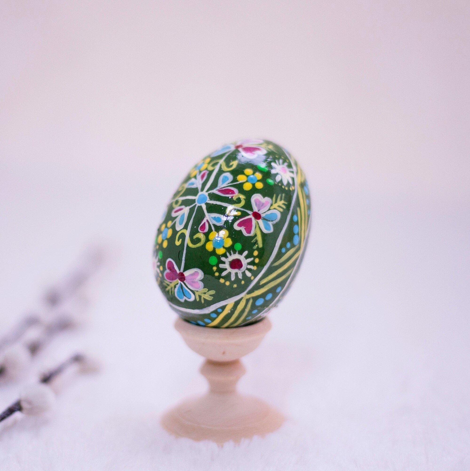 Pysanka Egg, Painted Easter Egg, Wood Art Eggs From Ukraine, Hand ...