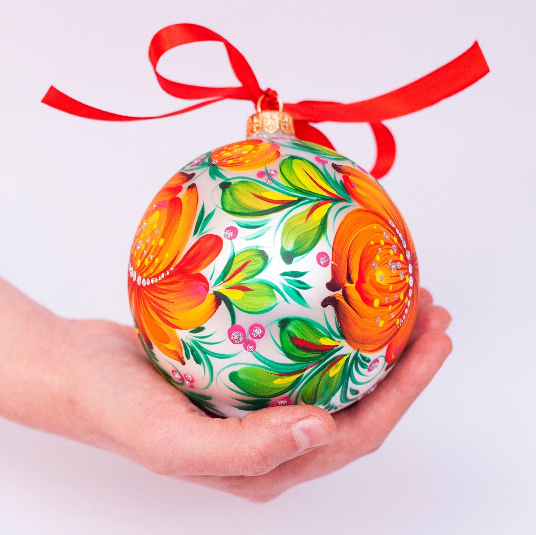 PETRYKIVKA Christmas Ornament Ukraine Rowanberry Flower - Etsy UK