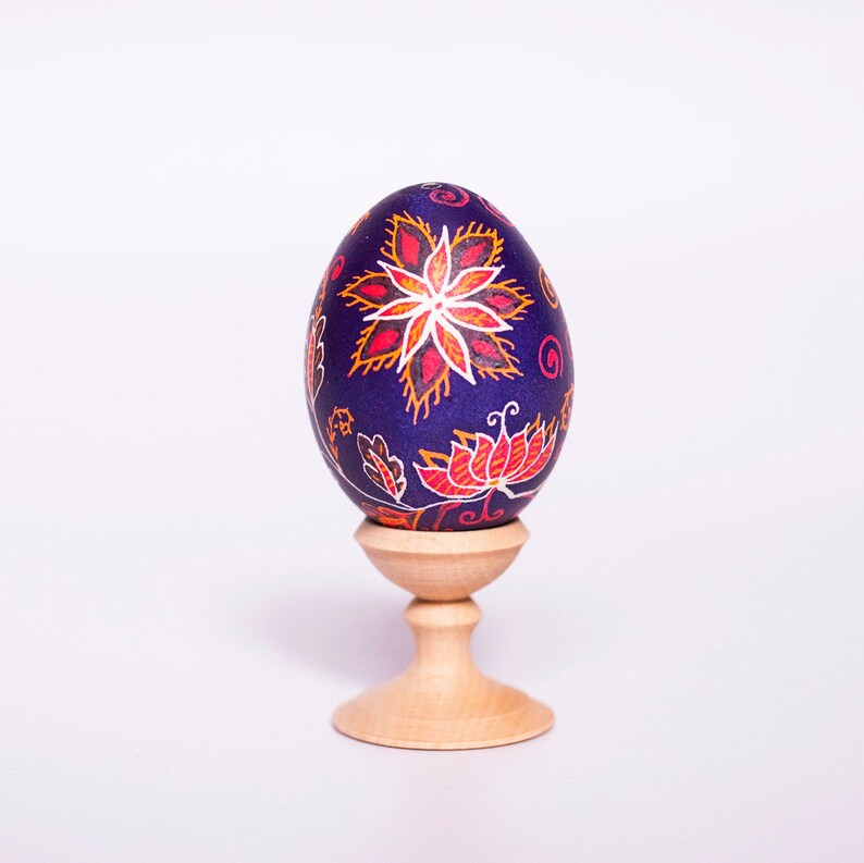 Pysanka Blue Easter Egg | Hand Painted Pysanka Eggs, Ukrainian Folk Art ...