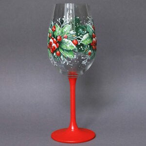 Hand-Painted Wine Glass, Custom Fall Season Glasses, Summer Autumn Decor, Folk Art Painted Glassware, Wine Lovers Gift image 8