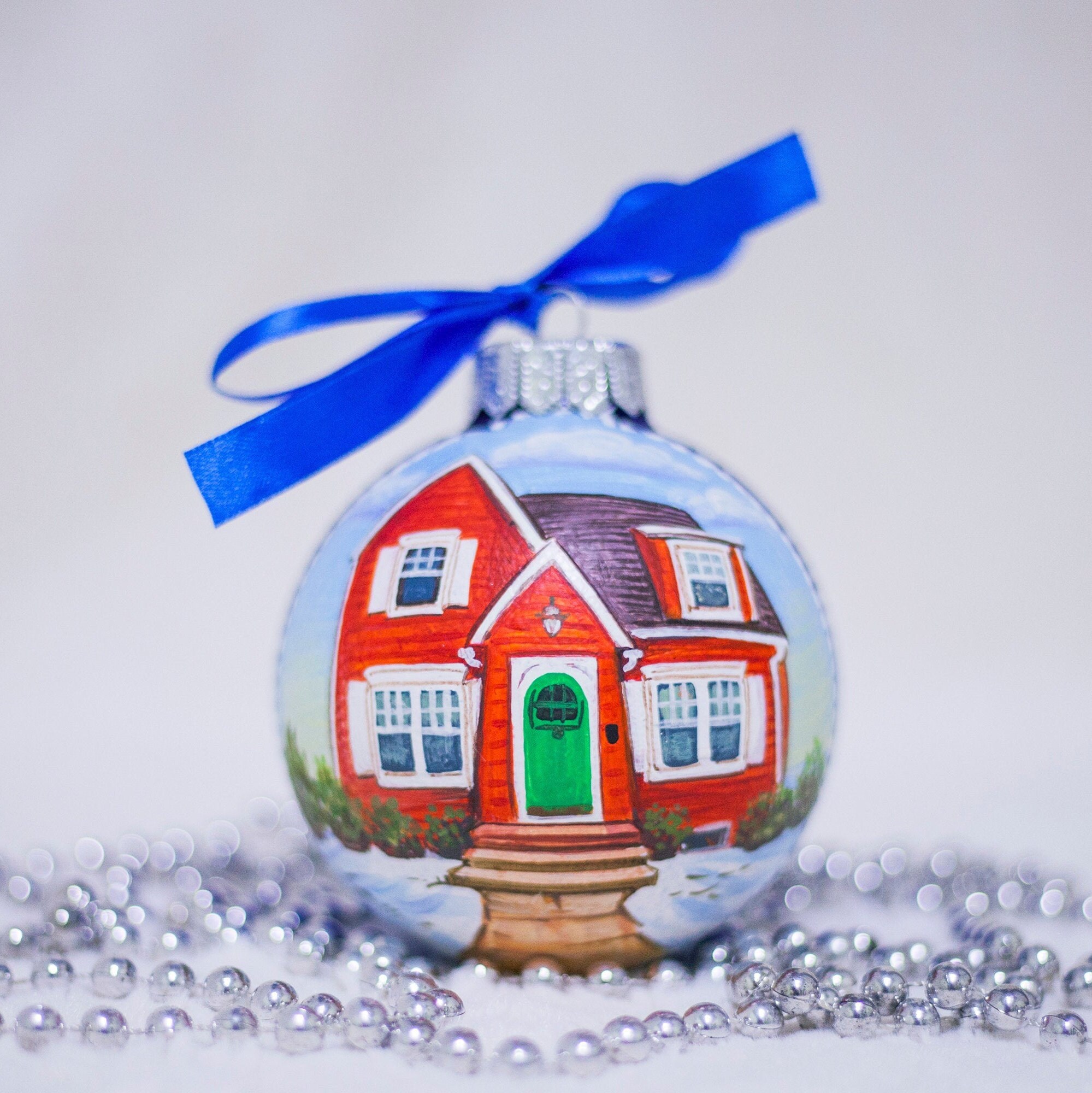 Personalized Home Ornament Custom House Portrait by Photo Etsy