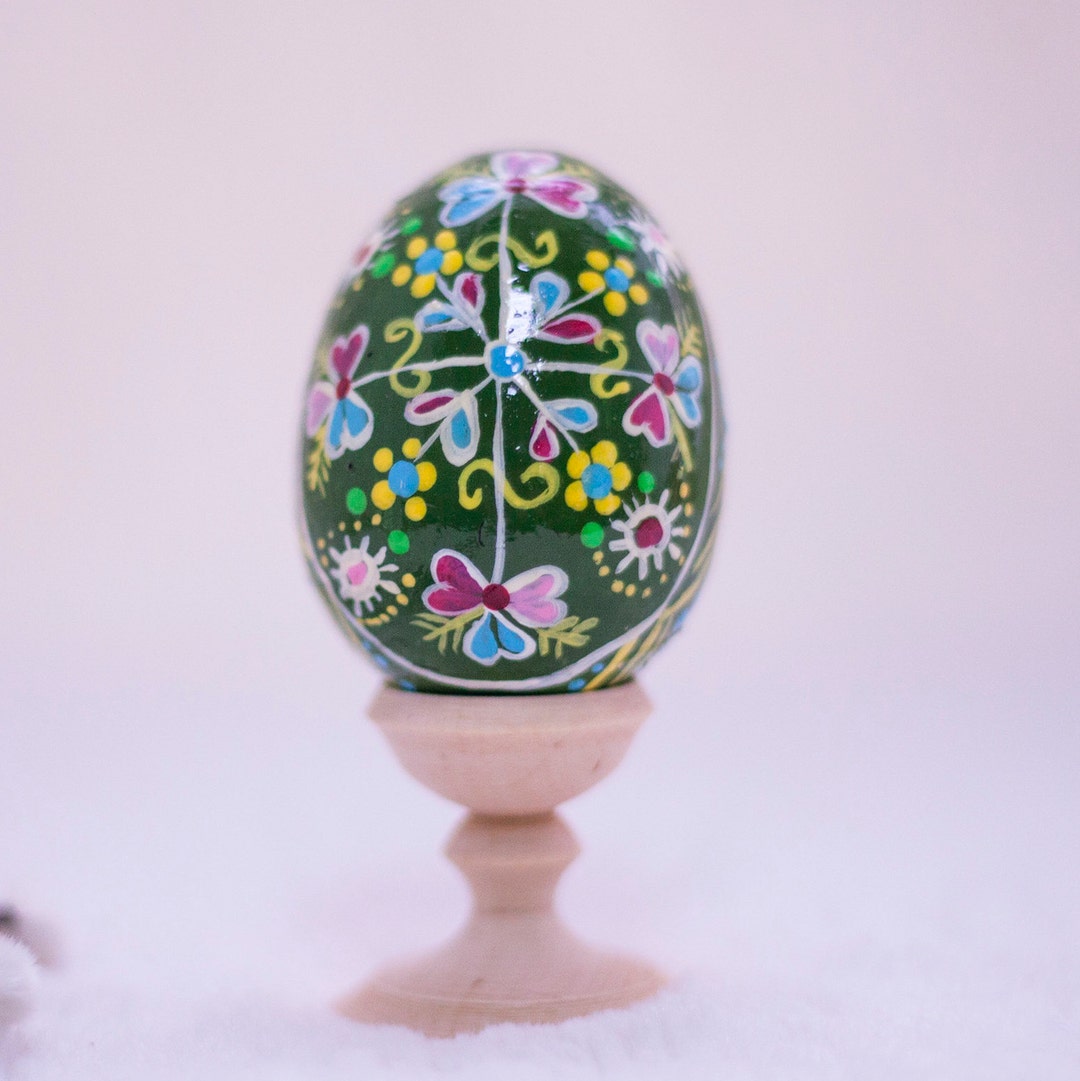 Pysanka Egg, Painted Easter Egg, Wood Art Eggs From Ukraine, Hand ...