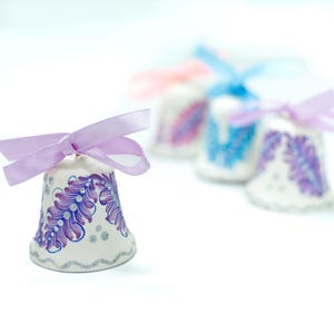 PETRYKIVKA Christmas Bell, Personalized Xmas Ornament, Decorative Hand Painted Tree Decor Bell, Wooden Jingle Bell, Handmade Ukrainian Gift