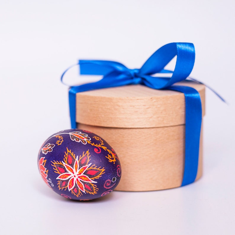 Pysanka Blue Easter Egg | Hand Painted Pysanka Eggs, Ukrainian Folk Art ...