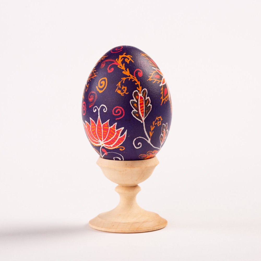 Pysanka Blue Easter Egg | Hand Painted Pysanka Eggs, Ukrainian Folk Art ...