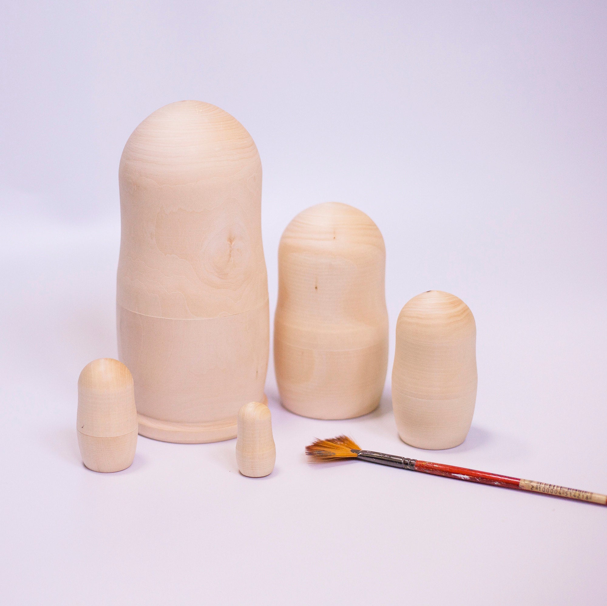 Blank Nesting Dolls Set of 5 Dolls Kidfriendly Craft Etsy UK