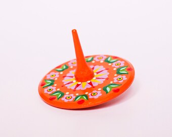 Spinner de madera Samchykivka / Spinner de madera hecho a mano, juguetes de arte popular ucraniano UAmaze para niños, regalos para niños pequeños, regalos para nietos