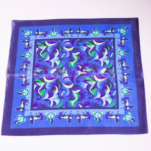 Silk pocket square, Wedding gifts, Men&#39;s blue handkerchief with horses, Groomsman pocket squares and gifts, Blue Wedding, Free gift box