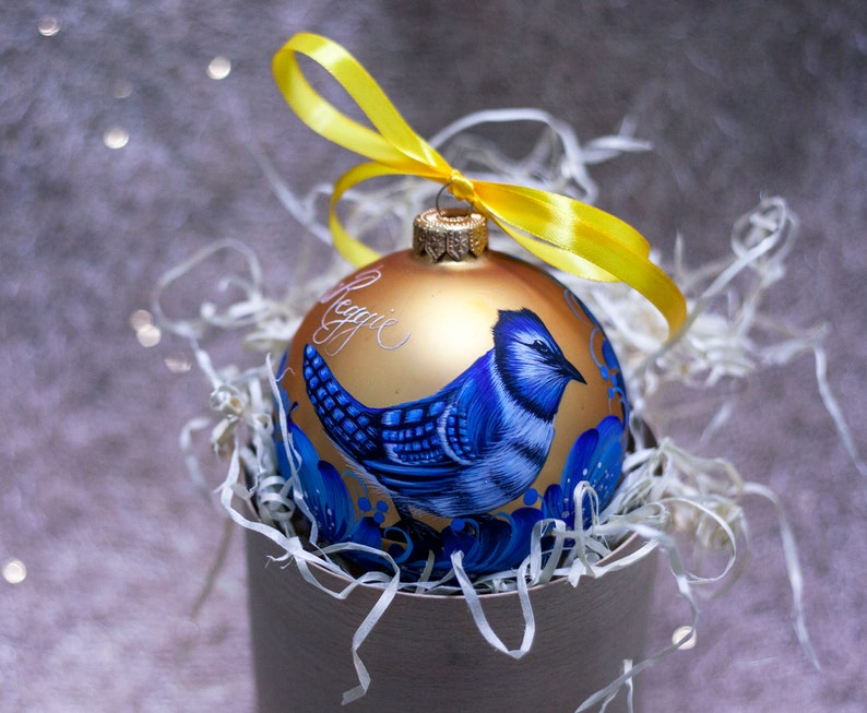 Blue Jay Christmas Ornament Personalized Christmas Tree Etsy