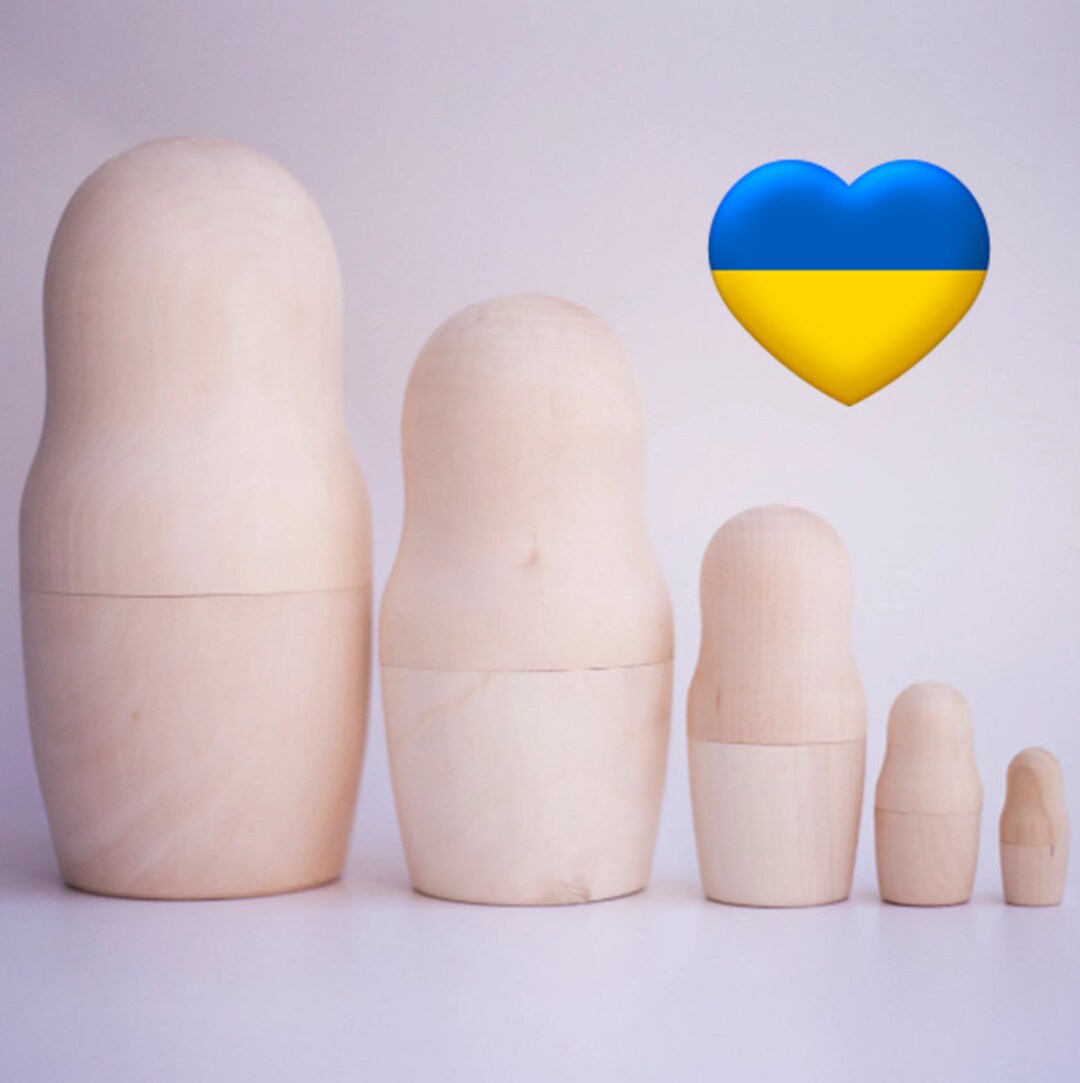 Blank Nesting Dolls Set of 5 Dolls Kidfriendly Craft Etsy