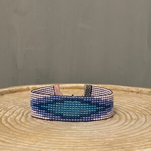 Bead Woven Bracelet, Loom Beaded Bracelet, Seed Bead Bracelet, Bracelet for Women, Beaded Jewelry, Statement Bracelet, Gift for Her