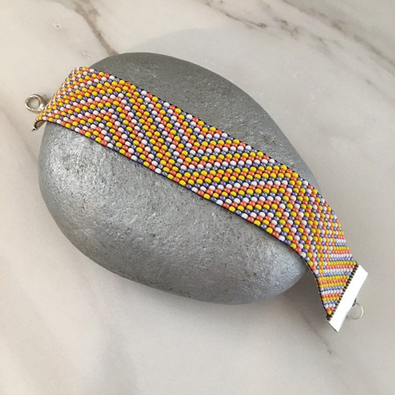 Beaded Cuff Bracelet Loom Bead Bracelet Seed Bead Cuff Etsy