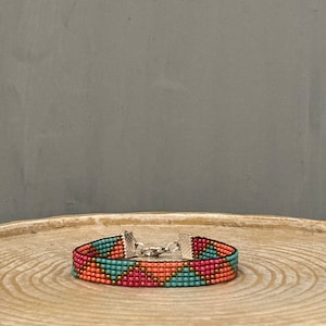 Loom Woven Bracelet, Bead Loom Bracelet, Beaded Bracelet, Bead Woven Bracelet, Seed Bead Jewelry, Bracelet for Women, Gift for Women