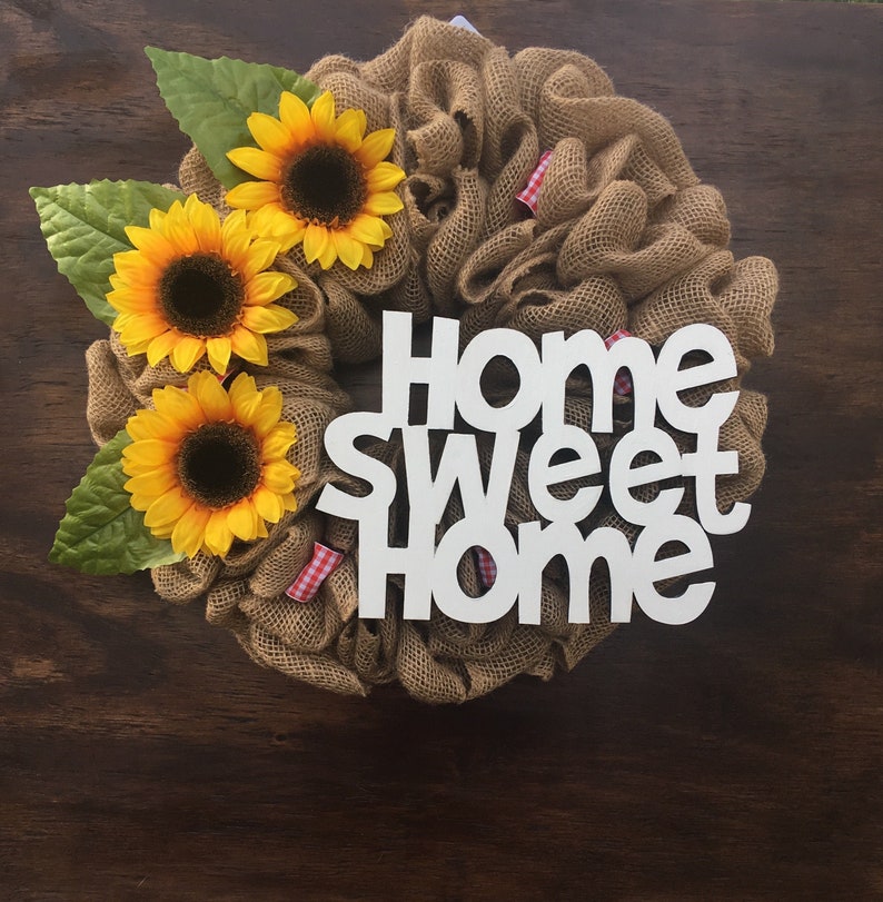 Sunflower Wreath Sunflower Door Decor Home Wreath Front Door Wreath Summer Burlap Wreath Everyday Door Wreath Summer Door Wreath