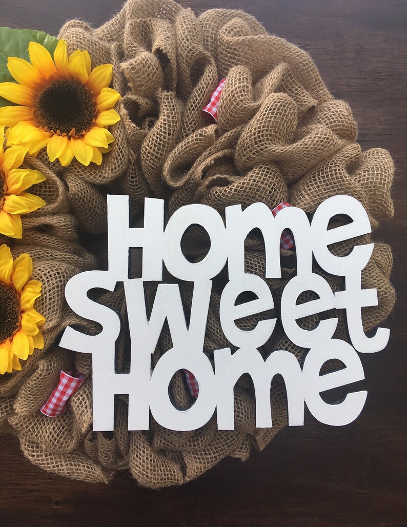 Sunflower Wreath Sunflower Door Decor Home Wreath Front Door Wreath Summer Burlap Wreath Everyday Door Wreath Summer Door Wreath