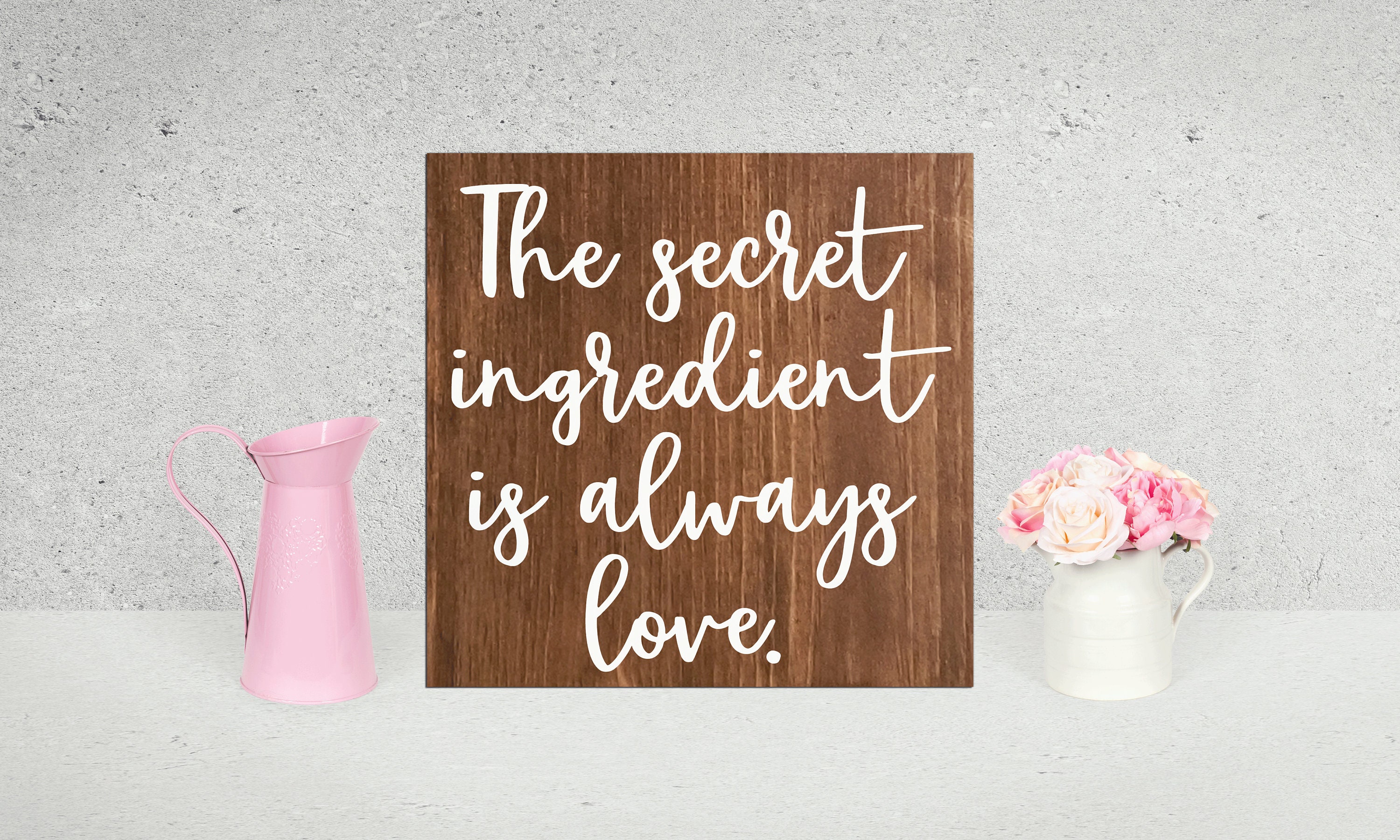 Secret Ingredient Is Always Love Sign Wooden Kitchen Sign Etsy
