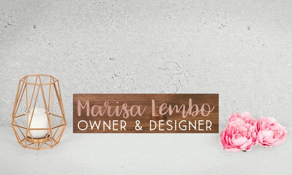 Personalized Desk Name Plate Teacher Desk Sign Wooden Name Etsy