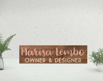 Personalized Desk Name Plate | Teacher Desk Sign | Wooden Name Sign | Wood Teacher Name Plate | Custom Office Name Sign | Gift For Teachers