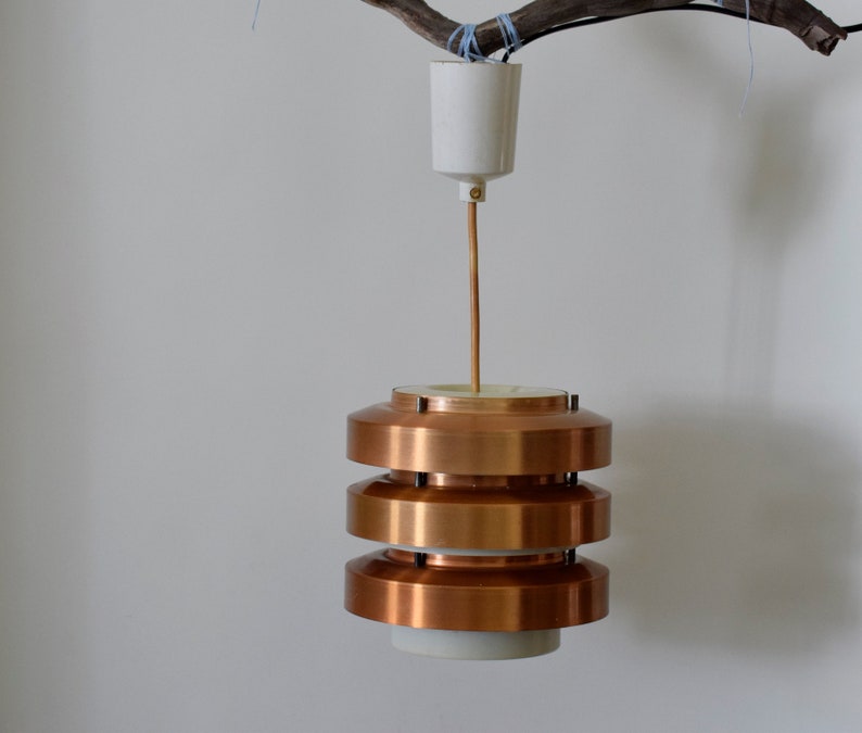 Scandinavian Copper Pendent Modern Lamp from the 60s 1960 Scandinavia Interior Deco Design Living Midcentury Vintage 1970 Space Age