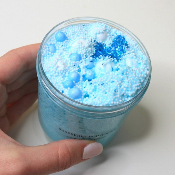 Blue Raspberry Pop Rocks Floam Slime - Crunchy Slime - Party Favor Slime