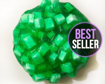 SCENTED Watermelon Patch Jelly Cube Slime - Jelly Slime - Clear Slime - Crunchy Slime
