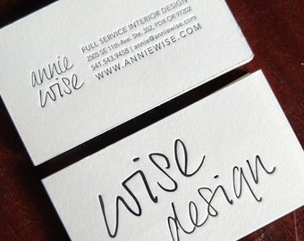 letterpress business cards etsy letter pressed business cards