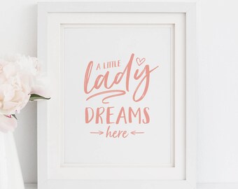 Kids room decor/ girls room wall art/ Dream Print/ Nursery Print/ Nursery Wall Art/ Nursery Decor/ Typography Print/ Printable Art