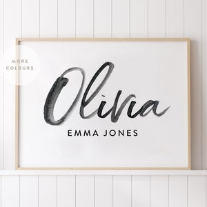 Personalisierter Namensdruck, Baby Name Print, Kinderzimmer Wandkunst, Benutzerdefinierter Name Baby Geschenk, druckbare Wandkunst, Kinderzimmer Wanddekoration, Benutzerdefinierter Druck