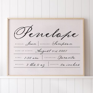 Vintage Custom Birth Print, Birth Stats Print, Personalized Nursery Printable Wall Art, Custom Name Baby Gift, Nursery Wall Decor