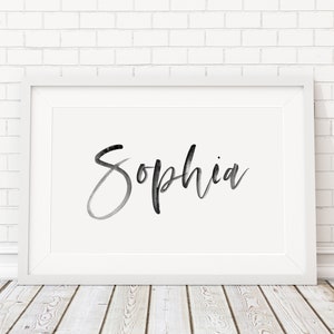 Custom Name Nursery Print, Baby name printable art, Custom Name wall art, Baby name sign, Personalized Art, Nursery Wall Decor, image 1