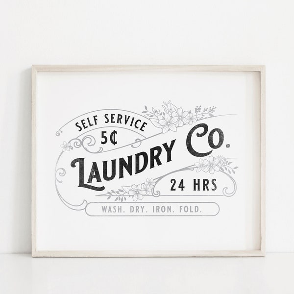 Vintage Laundry Print, Printable Art, Laundry Wall Decor, Laundry Wall Art, Laundry Print, Vintage Typography Print, Laundry Sign