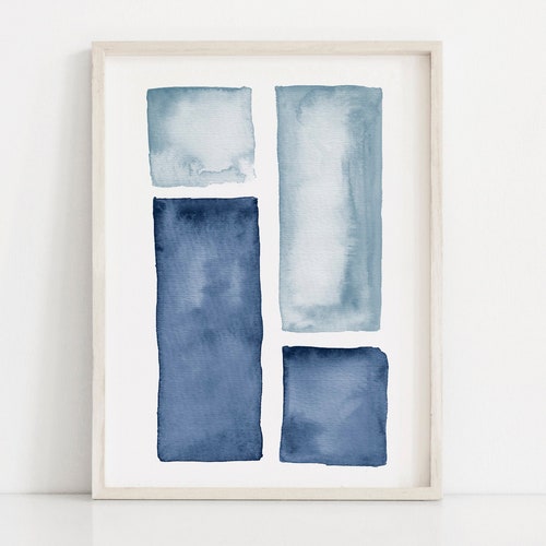 Blue Wall Decor Abstract Print Abstract Printable Art Navy Etsy