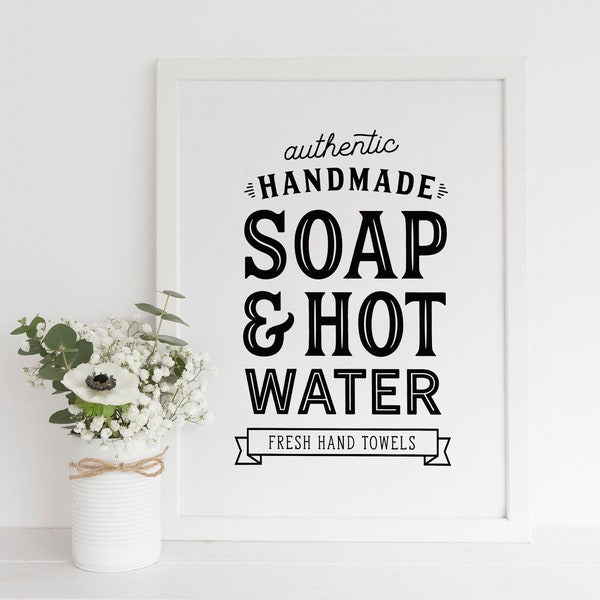 Bathroom print, Printable Art, Bathroom Poster, Bathroom Signs, Vintage Bathroom Wall Decor, Modern Art Print, Typography Print