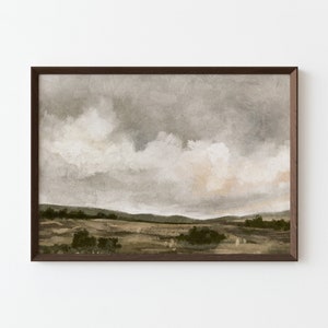 Muted Landscape Printable Wall Art, Neutral Landscape Print, Earthy Natural Landscape Painting, Vintage Inspired Landscape Wall Art
