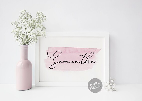 etsy baby name wall art