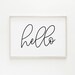 Modern Hello Print, Printable Art, Minimalist Typography Print, Entry ...