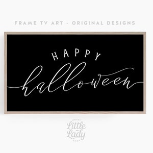 Happy Halloween Frame TV Art, Halloween Decor High Resolution TV image, digital download