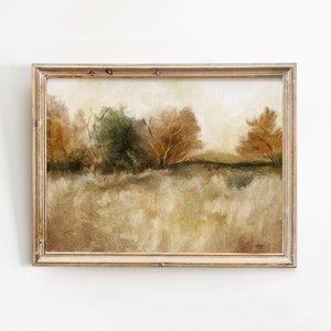 Land Herbst Dekor Landschaft Druck, Herbst druckbare Wandkunst, Herbst Bäume Landschaft Ölgemälde, DIY Thanksgiving Poster, große digitale Datei