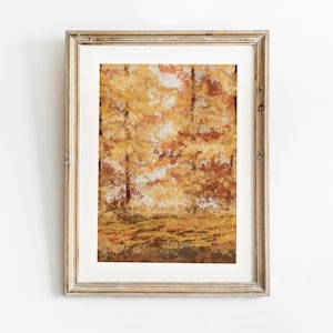 Herbst Bäume druckbare Wandkunst, Herbst Landschaft Druck, Herbst Wandkunst, Herbst Ölgemälde, Landschaft Bauernhaus Druck, Herbst Wand Dekor
