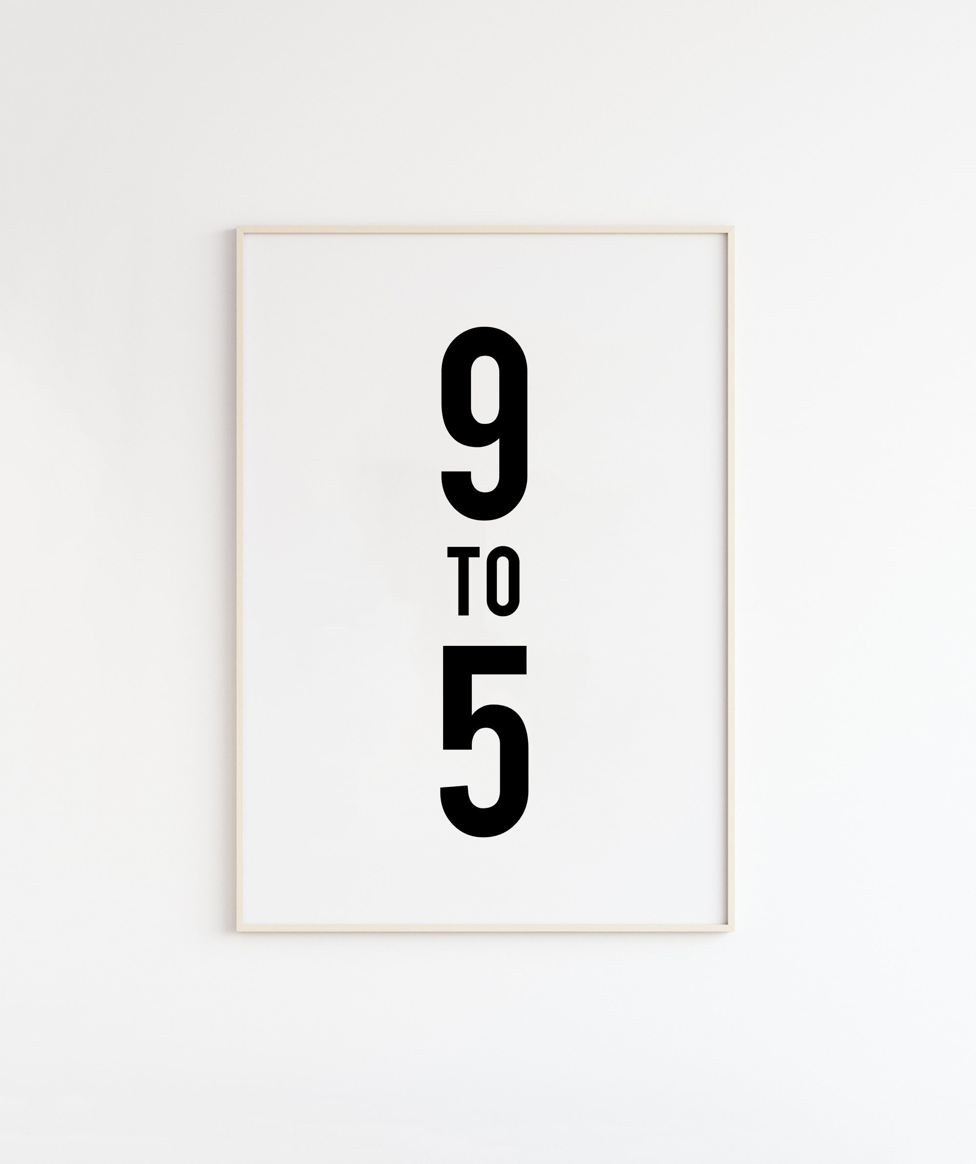 Working 9 to 5 Print Printable Art Coworker gift Office | Etsy